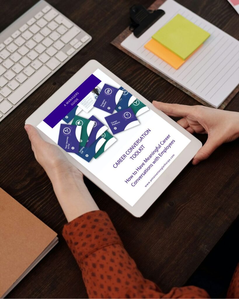 A person holding a tablet displaying a document titled 