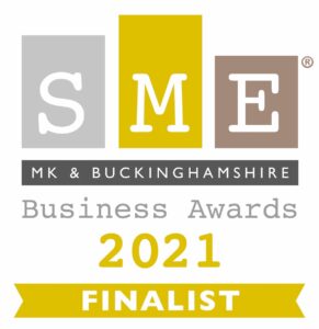 Logo for the SME MK & Buckinghamshire Business Awards 2021, celebrating the finalists at the SME MK & Buckinghamshire Awards. 