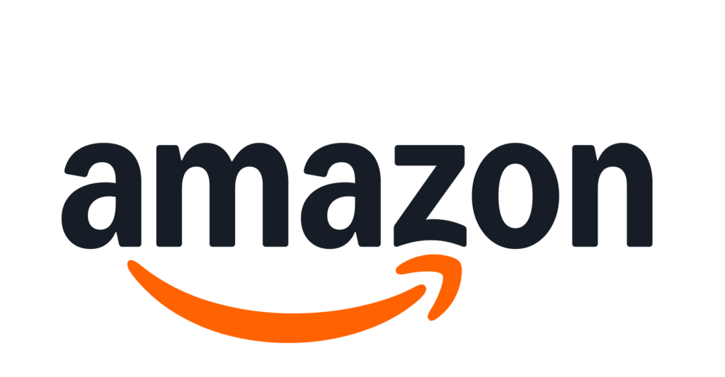 The Amazon logo features the word 