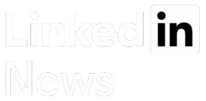The image displays the LinkedIn News logo, with the word 